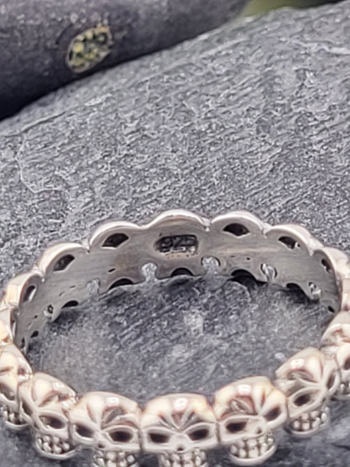 Silver Skull Ring - Size 8