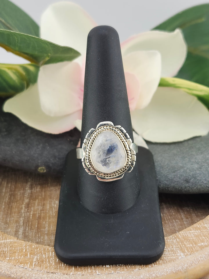 Cut Moonstone Ring Size 10.5