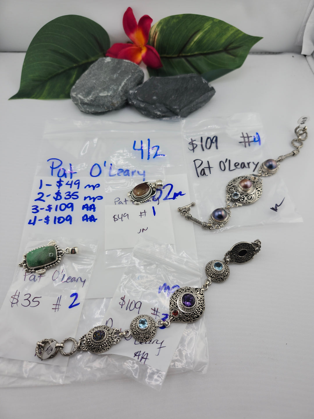 RESERVED FOR: Pat O'Leary - 4/2/2025 Tiktok Live Show - 4 Sterling Silver Items