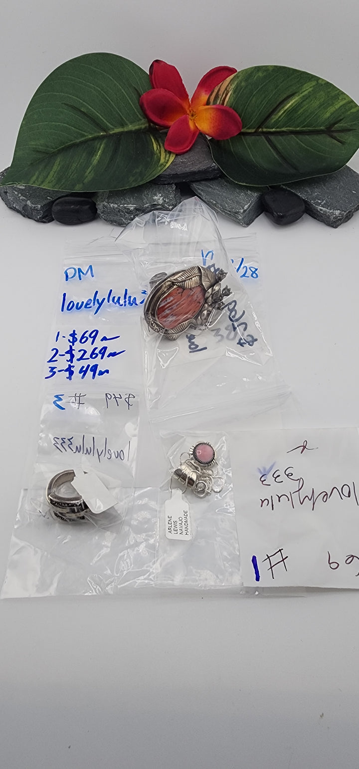 PM SHOW 48HR - RESERVED FOR: lovelylulu333 - 12/28/2025 tiktok Live Show - 3 Sterling Silver Items