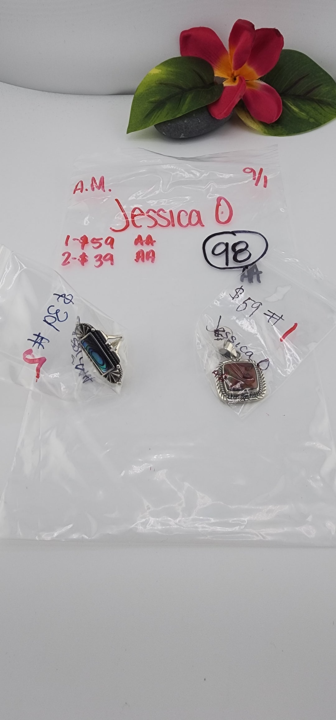 AM SHOW 48HR - RESERVED FOR: Jessica O - 9/1/2025 FL tiktok Live Show - 2 Sterling Silver Items