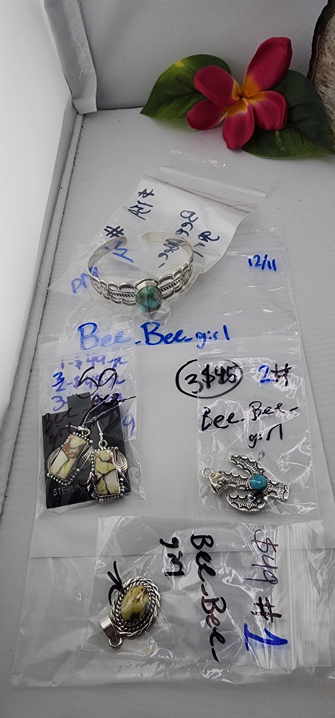 PM SHOW 48HR - RESERVED FOR: Bee_Bee_girl - 12/11/2025 tiktok Live Show - 4 Sterling Silver Items