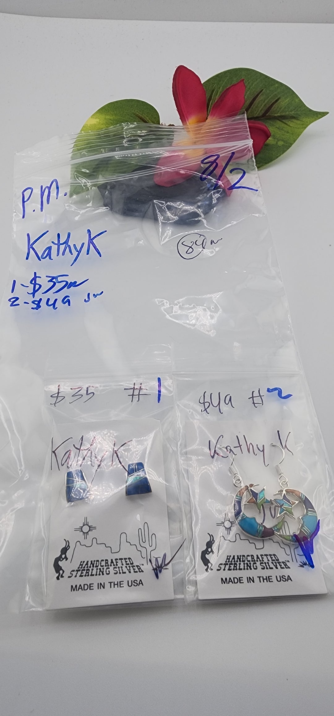 PM SHOW 48HR - RESERVED FOR:  KathyK - 8/2/2025 FL tiktok Live Show - 2 Sterling Silver Items