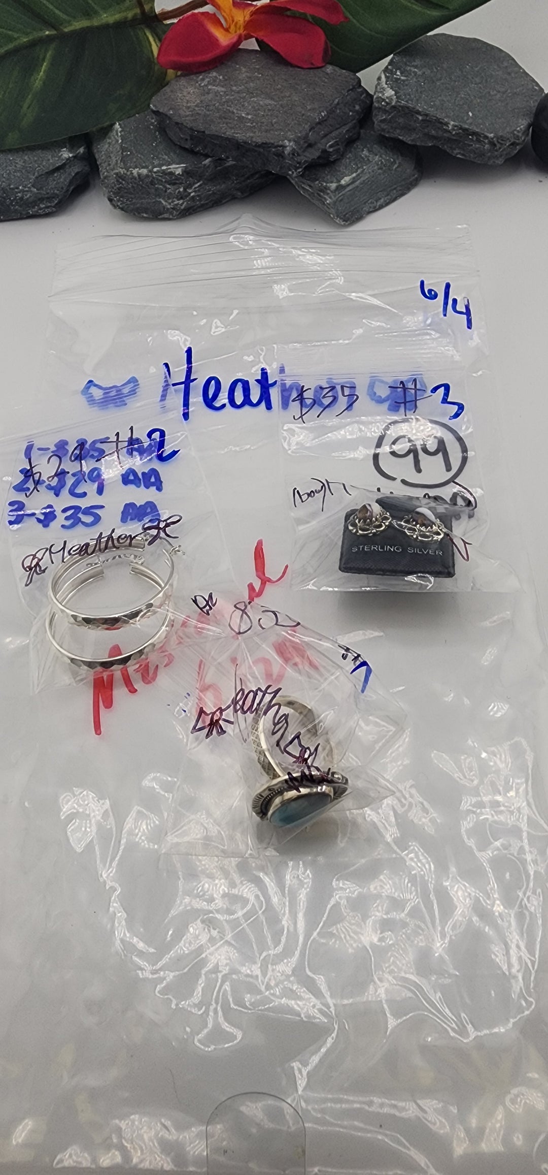 RESERVED FOR: 🎀Heather🎀 - 6/4/2025 tiktok Live Show - 3 Sterling Silver Items