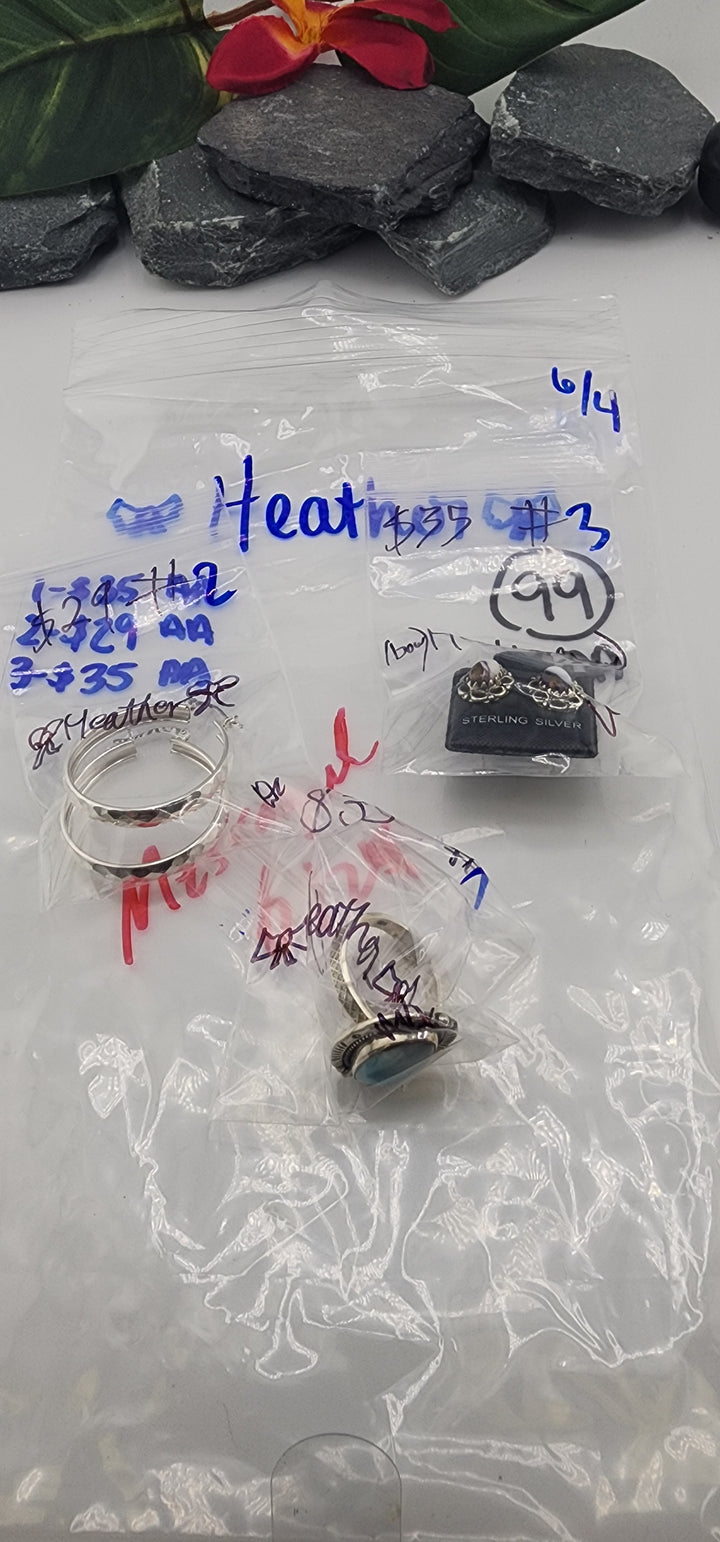 RESERVED FOR: 🎀Heather🎀 - 6/4/2025 tiktok Live Show - 3 Sterling Silver Items