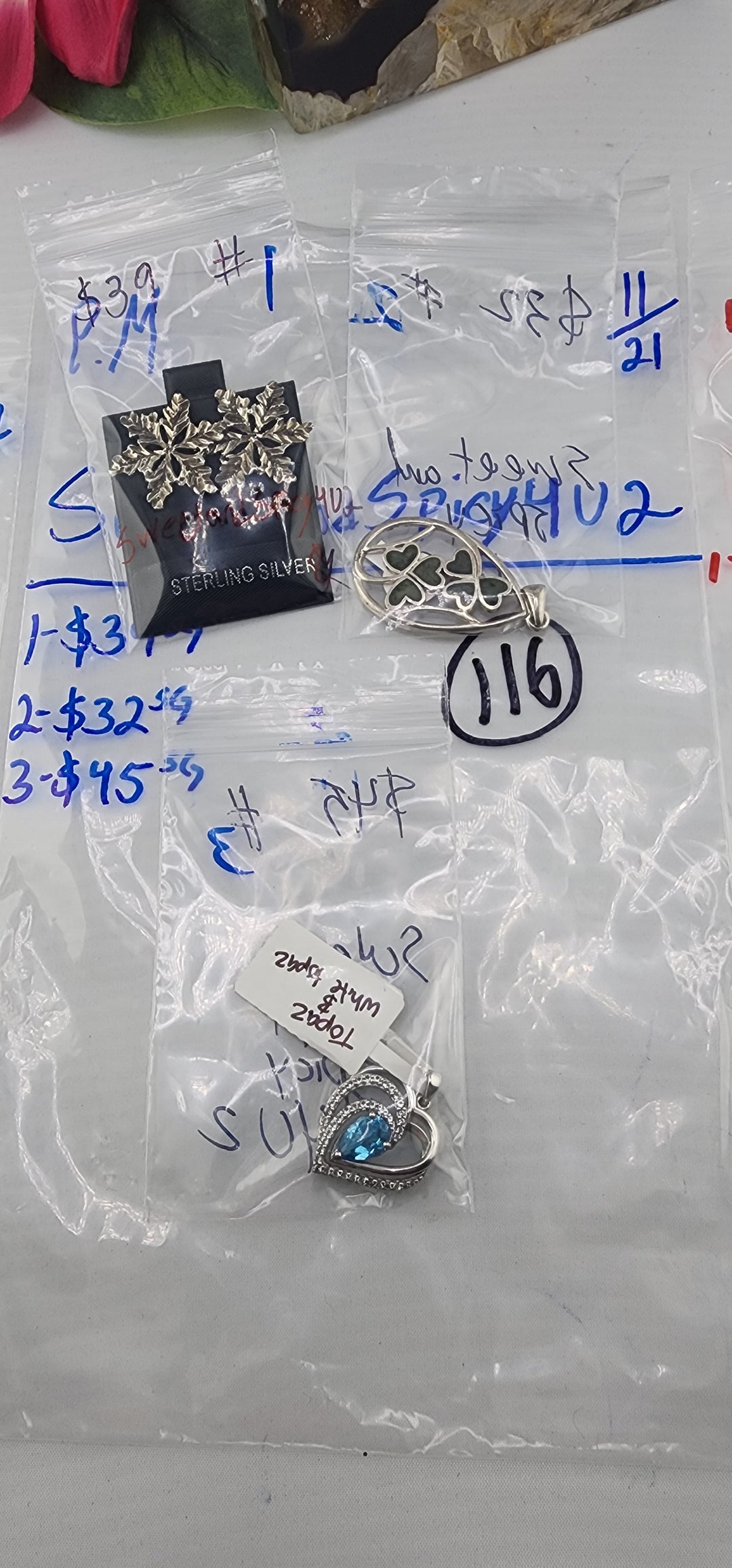 PM SHOW 48HR - RESERVED FOR: SweetandSpicy4U2 - 11/21/2025 tiktok Live Show - 3 Sterling Silver Items