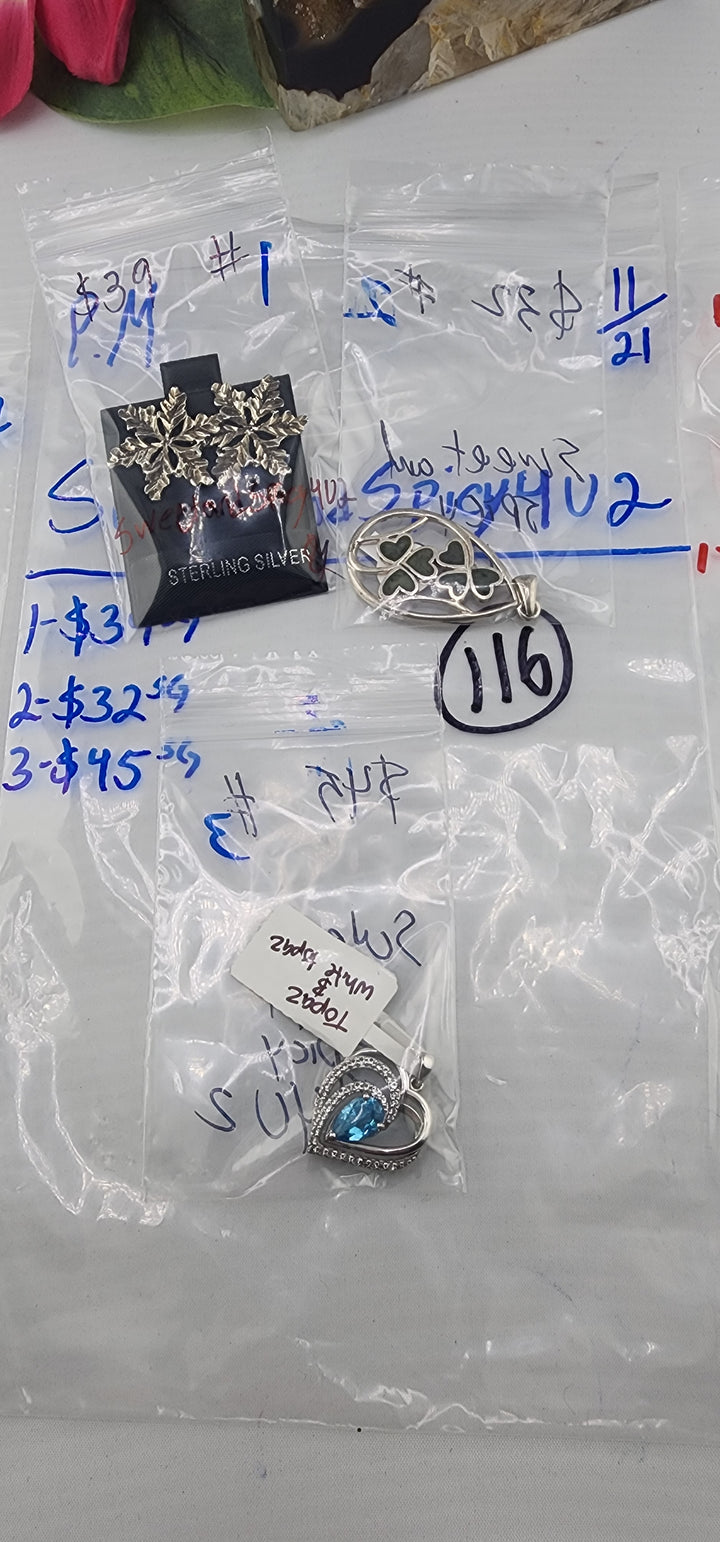 PM SHOW 48HR - RESERVED FOR: SweetandSpicy4U2 - 11/21/2025 tiktok Live Show - 3 Sterling Silver Items