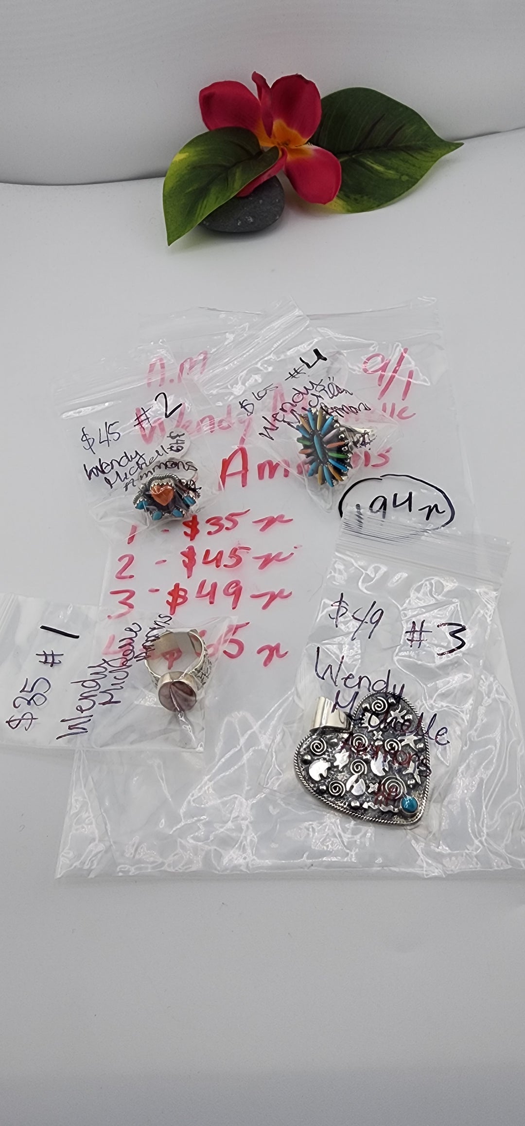 AM SHOW 48HR - RESERVED FOR:  Wendy Michelle Ammons - 9/1/2025 FL tiktok Live Show - 4 Sterling Silver Items