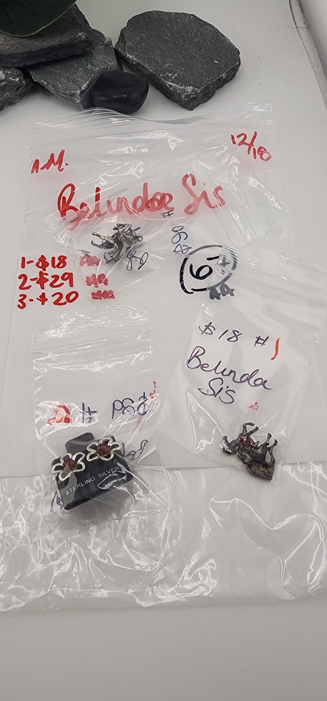AM SHOW 48HR RESERVED FOR: Belinda Sis - 12/18/2025 FL tiktok Live Show - 3 Sterling Silver Items