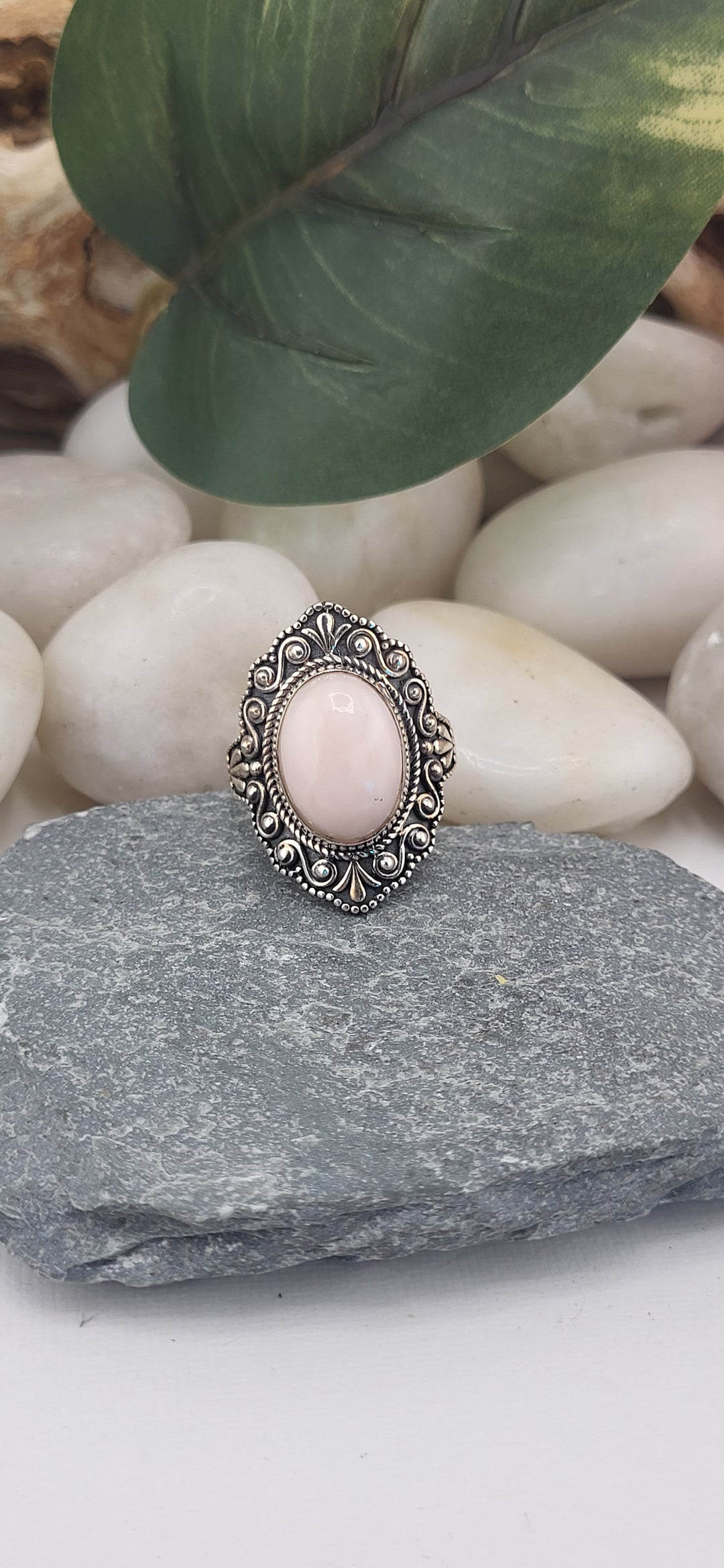 Pink opal Southwest Ring