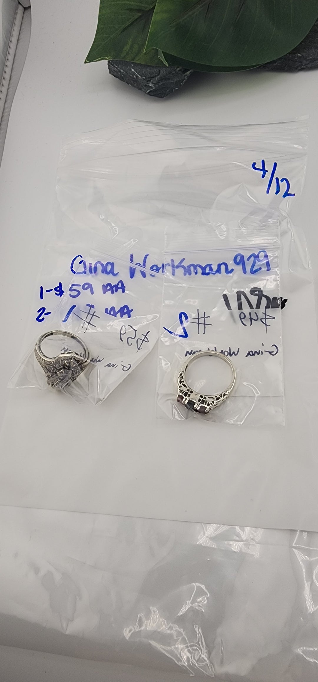 RESERVED FOR: gina workman929  - 4/12/2025 tiktok Live Show - 1 Sterling Silver Items