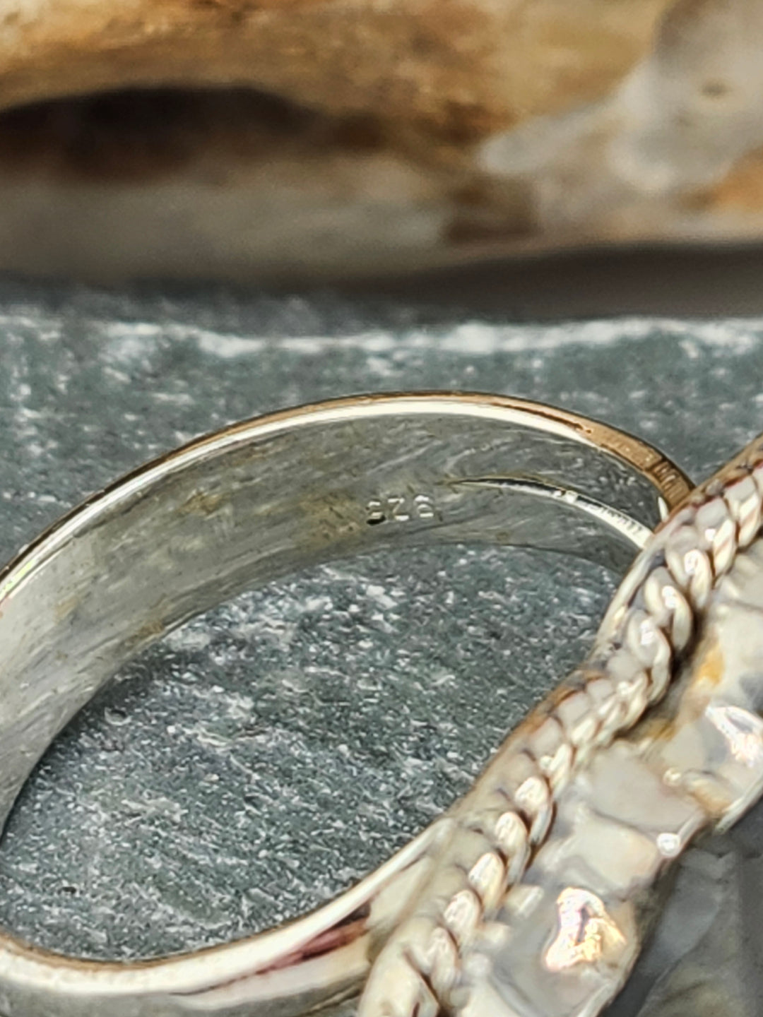 Purple Labradorite Bat Ring Size 8