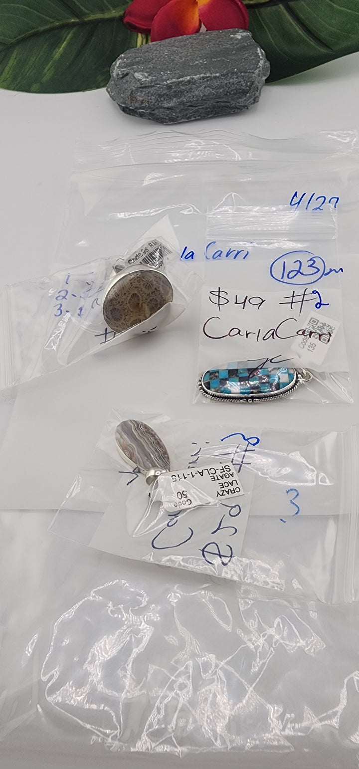 RESERVED FOR:  CarlaCarri- 4/27/2025 tiktok Live Show -3  Sterling Silver Items
