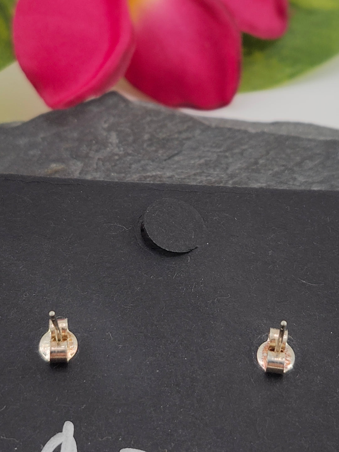 Orange Spiny Oyster Diamond shaped Stud Earrings