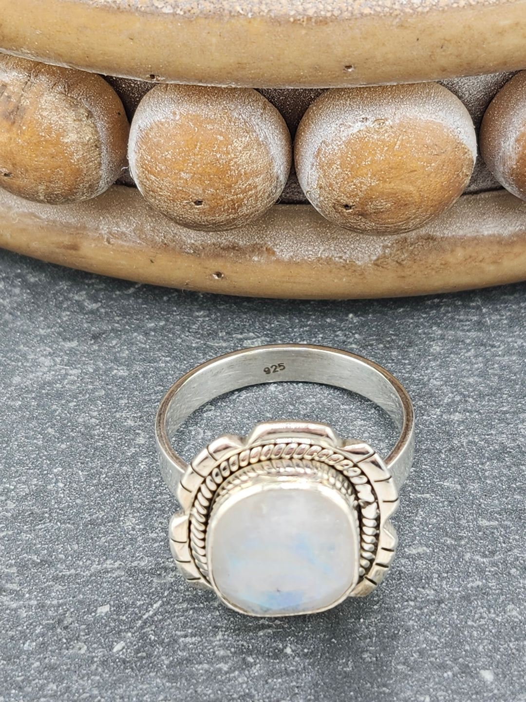 Cut Moonstone Ring Size 10