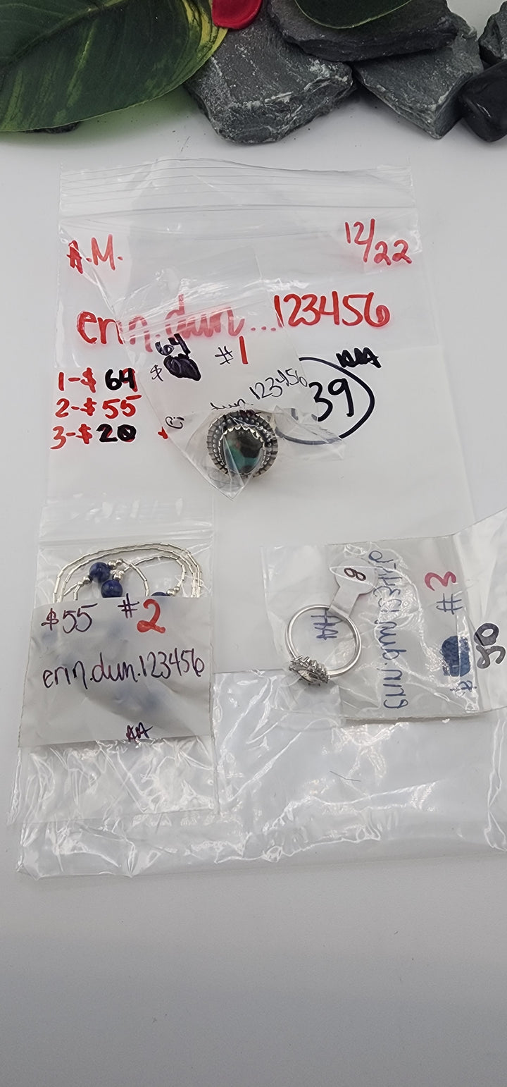 AM SHOW 48HR RESERVED FOR: erin.dun....123456 - 12/22/2025 FL tiktok Live Show - 3 Sterling Silver Items