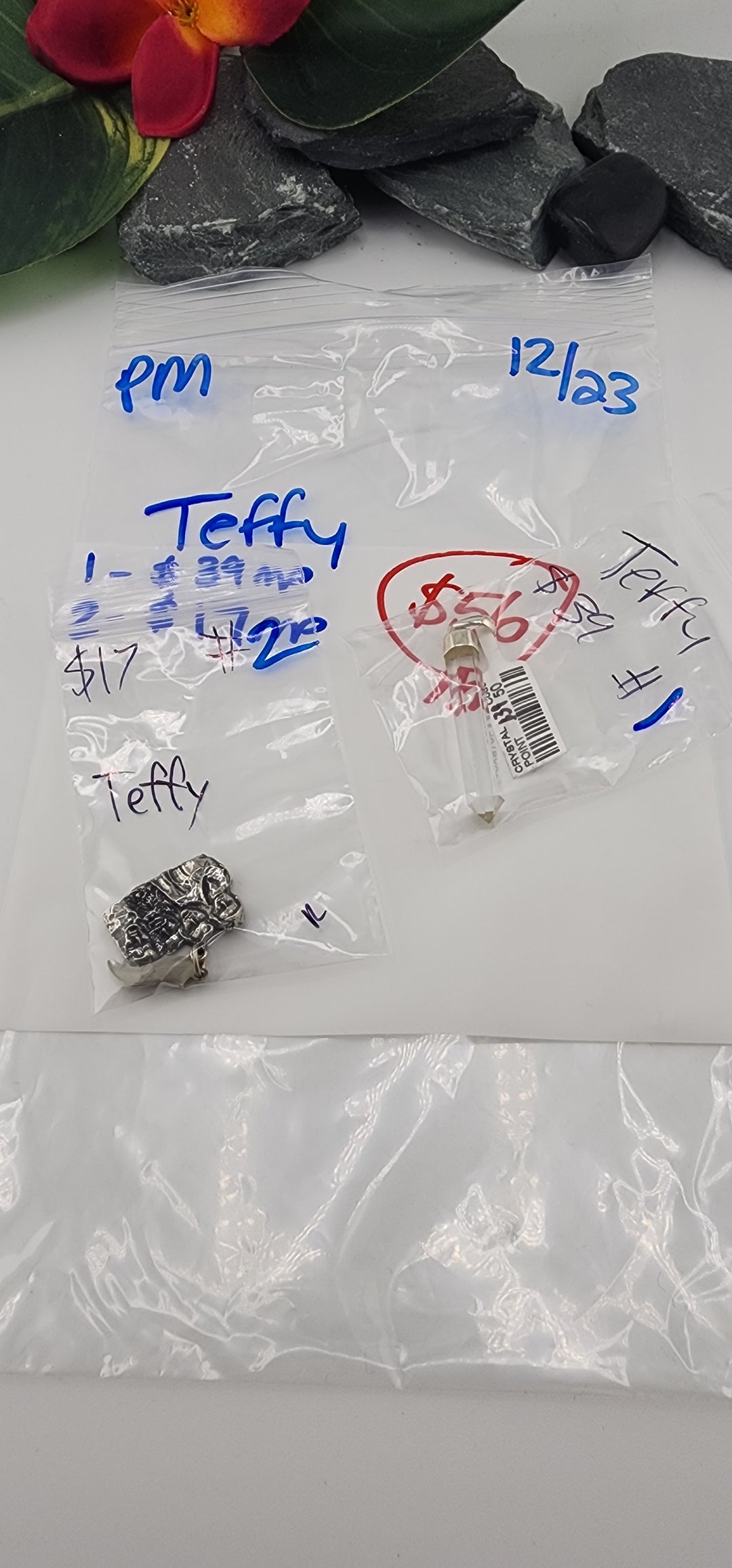 PM SHOW 48HR - RESERVED FOR: Teffy - 12/23/2025 tiktok Live Show - 2 Sterling Silver Items