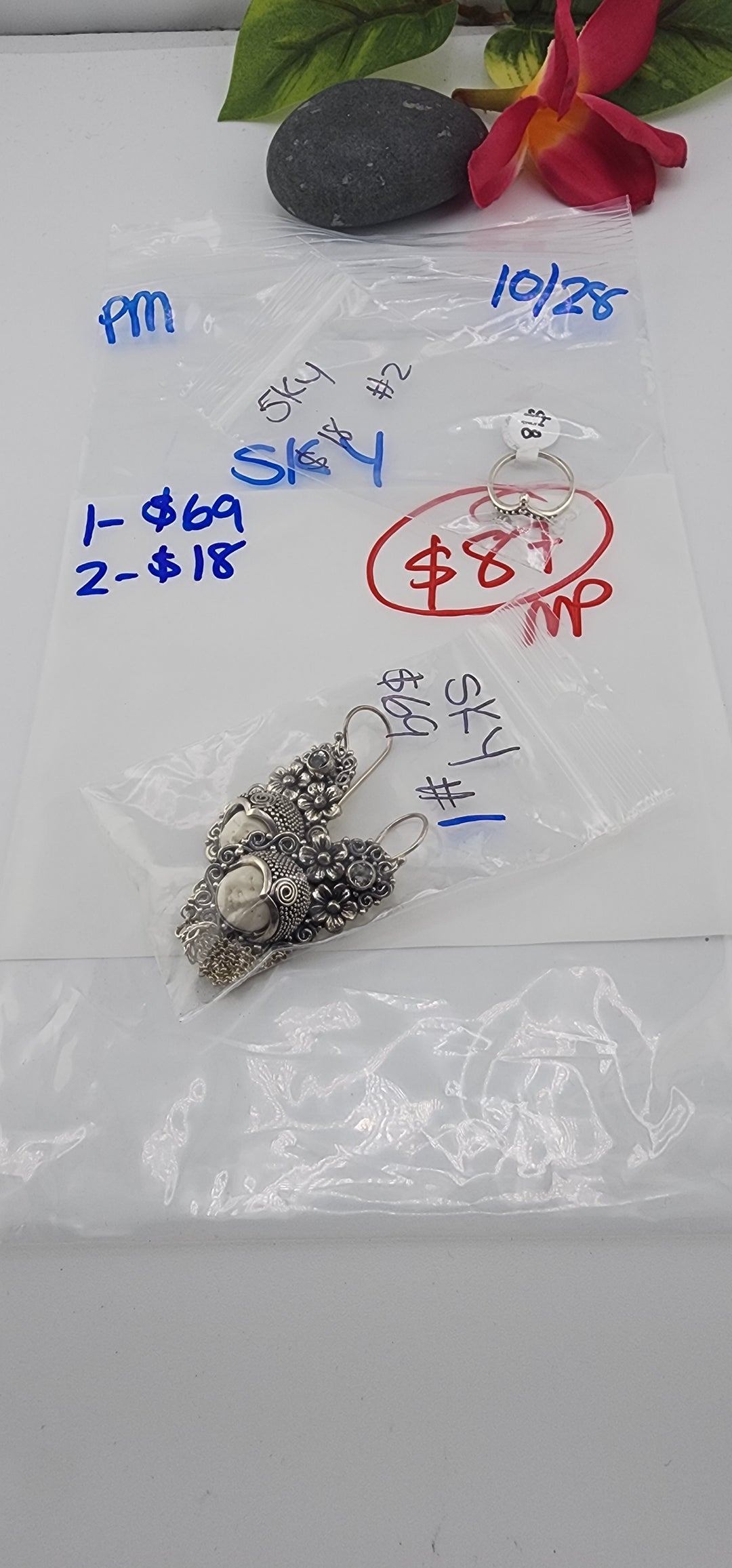 PM SHOW 48HR - RESERVED FOR: sky  - 10/28/2025 FL tiktok Live Show - 2 Sterling Silver Items