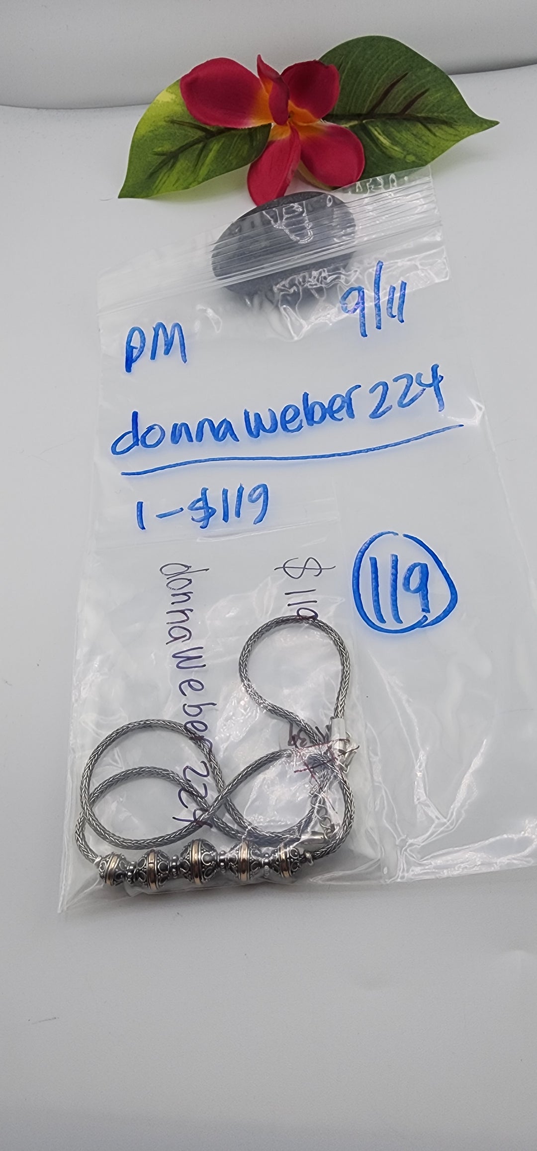 PM SHOW 48HR - RESERVED FOR: donnaweber - 9/11/2025 FL tiktok Live Show - 1 Sterling Silver Items