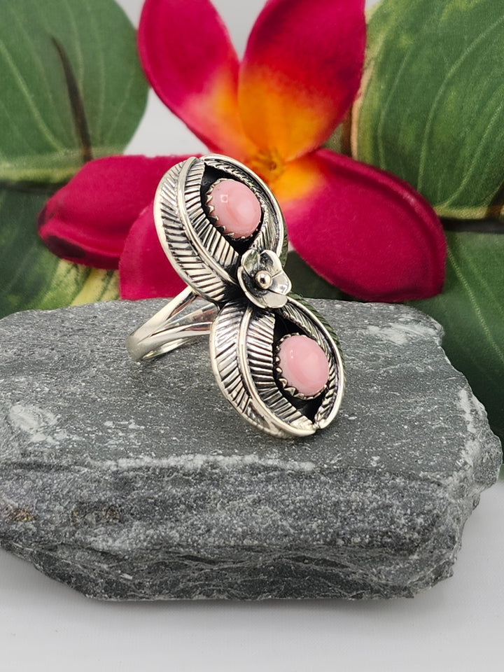 2 Stone Queen Conch Ring Size 10.25