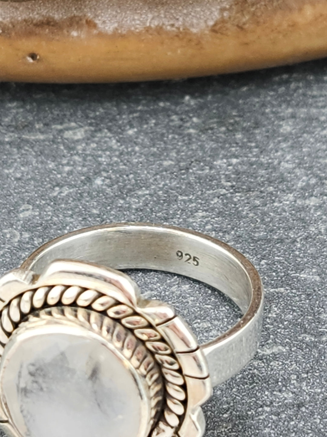 Cut Moonstone Ring Size 5