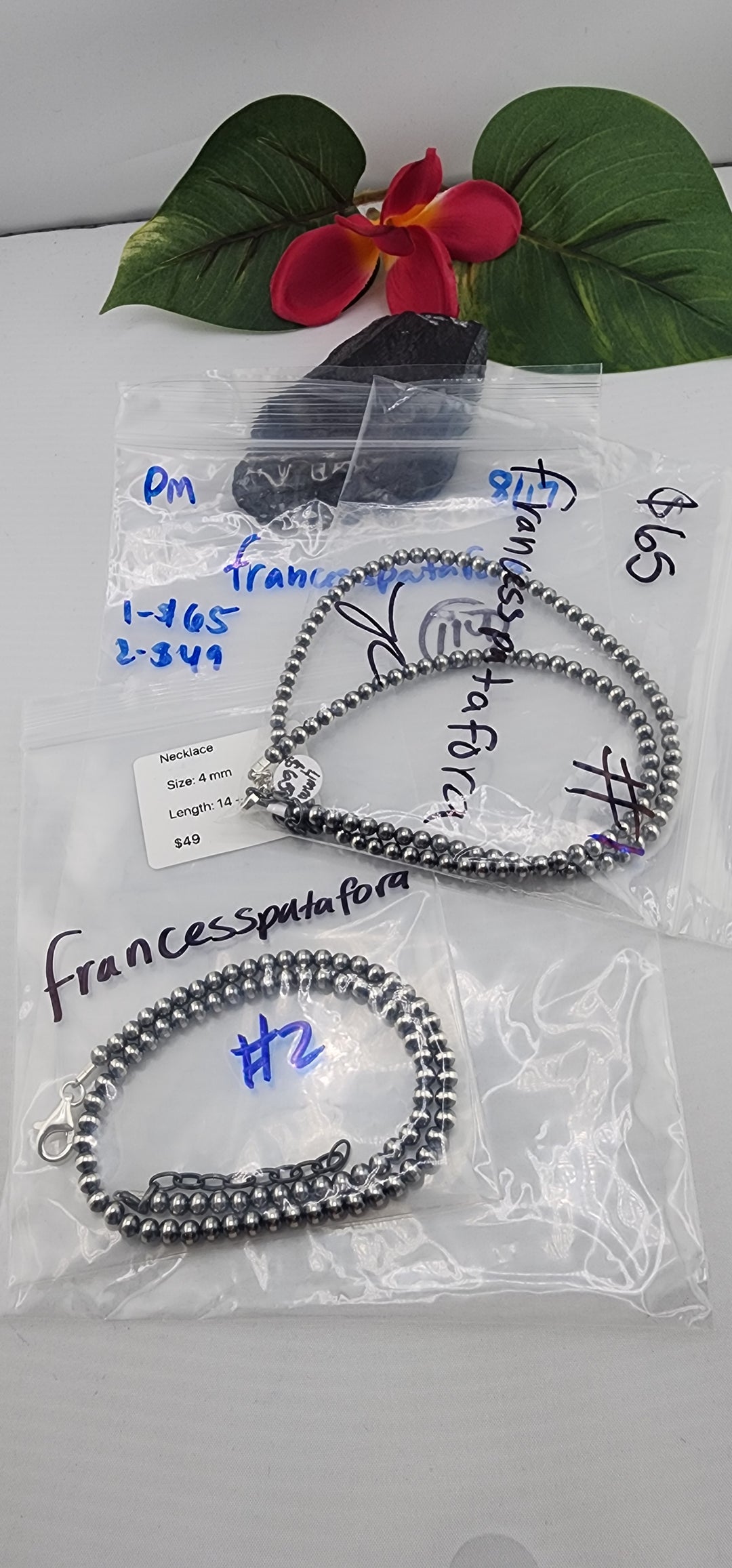 PM SHOW 48HR - RESERVED FOR: francesspatafora - 8/17/2025 FL tiktok Live Show -2  Sterling Silver Items