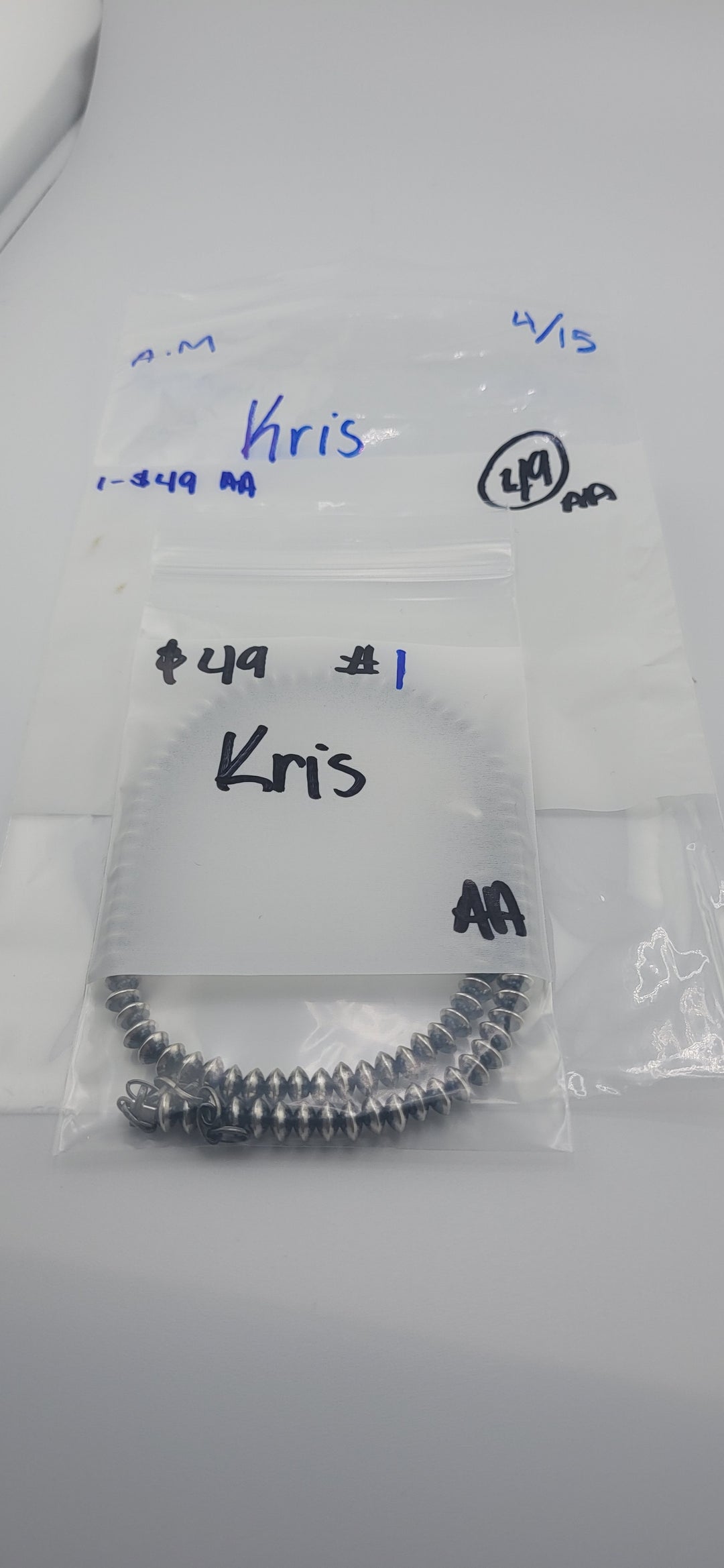 RESERVED FOR: Kris- 4/15/2025 tiktok A.M. Live Show - 1 Sterling Silver Items