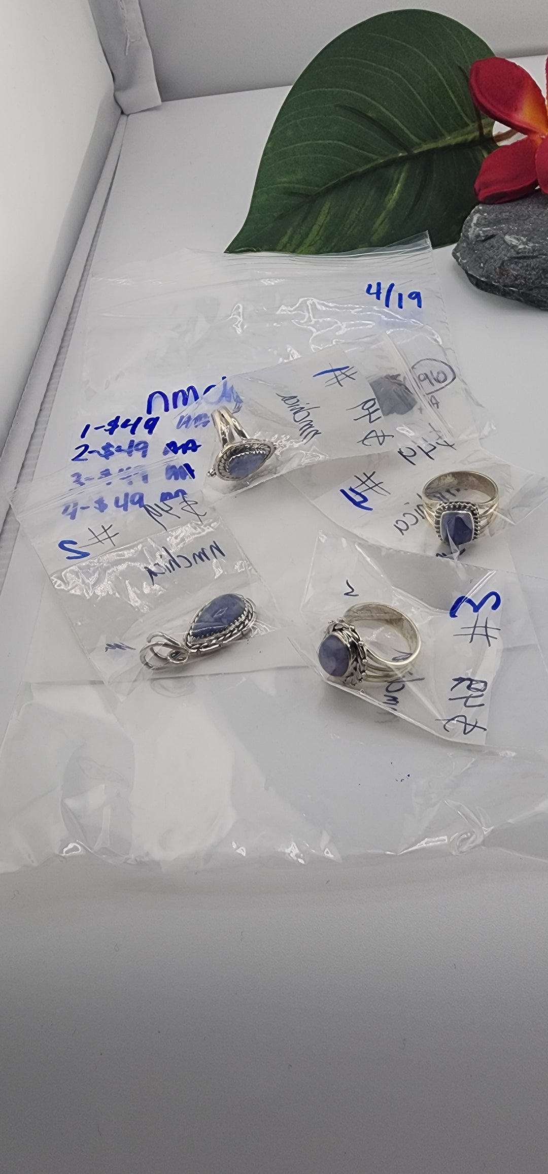 RESERVED FOR: nmchica - 4/19/2025 tiktok Live Show - 4 Sterling Silver Items