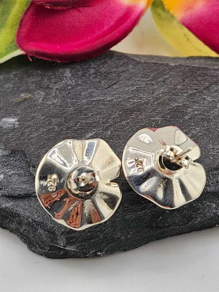 Labradorite Flower & 925 Sterling Silver Stud Earrings