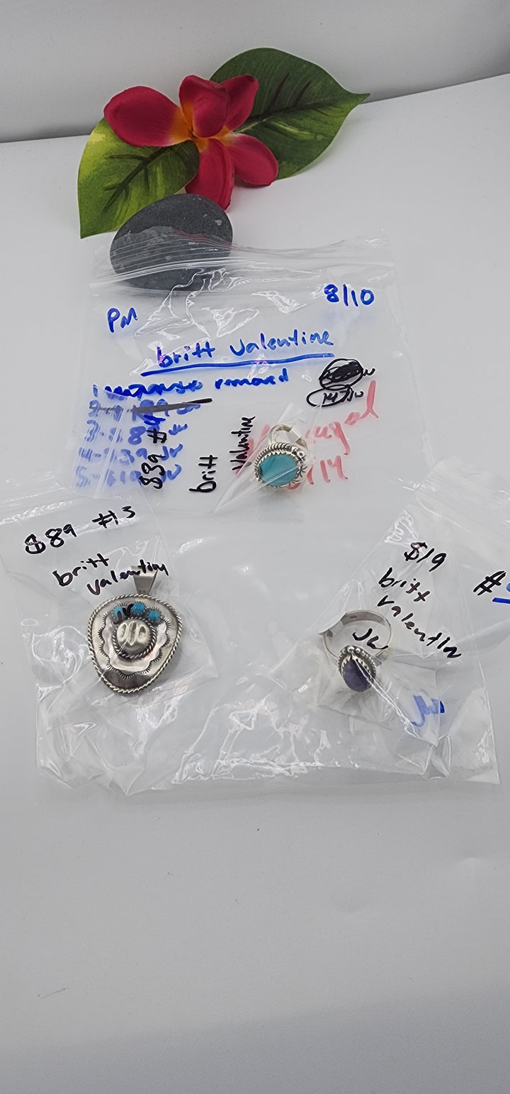 PM SHOW 48HR - RESERVED FOR:   britt valentine- 8/10/2025 FL tiktok Live Show - 3 Sterling Silver Items