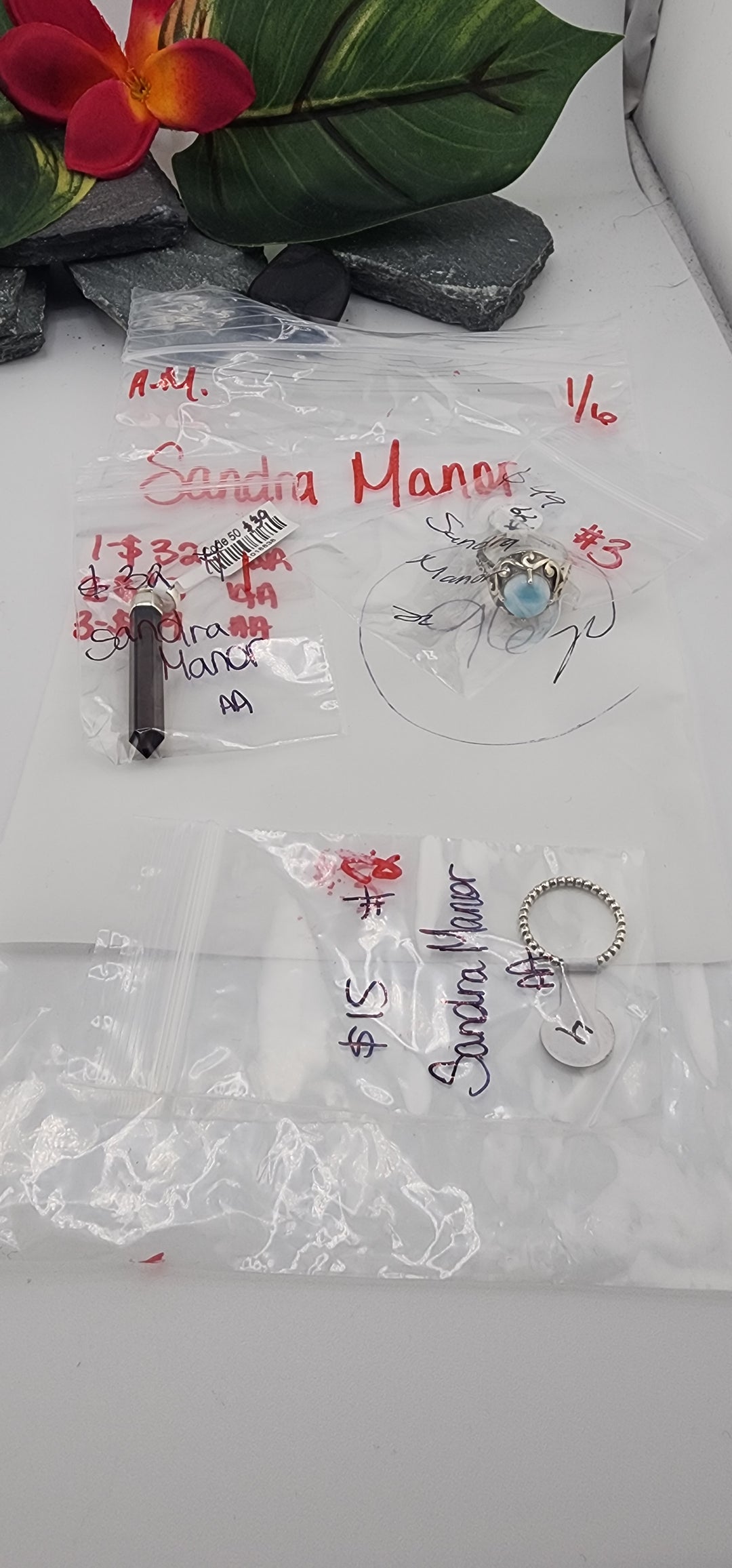 AM SHOW 48HR RESERVED FOR: Sandra Manor - 1/6/2026 FL tiktok Live Show - 3 Sterling Silver Items