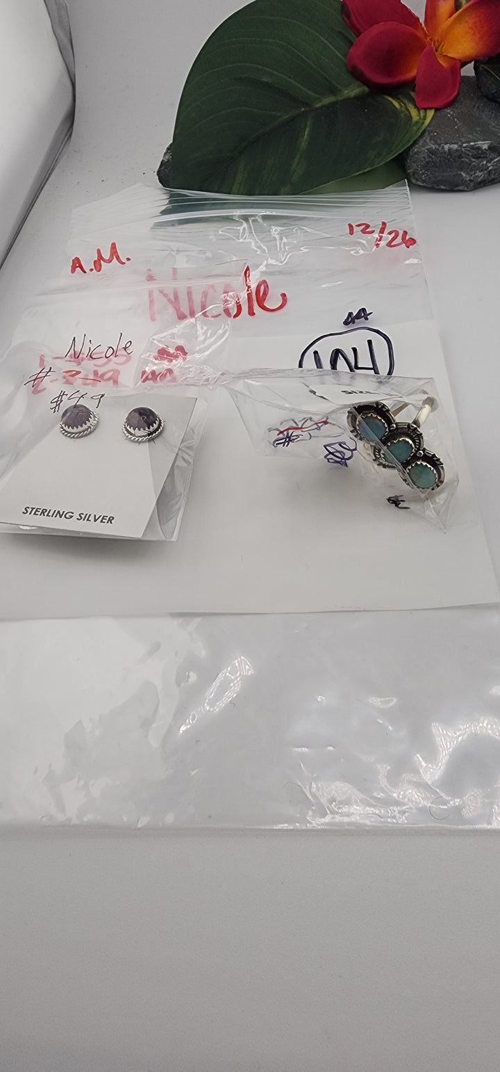 AM SHOW 48HR RESERVED FOR: Nicole - 12/26/2025 FL tiktok Live Show - 2 Sterling Silver Items