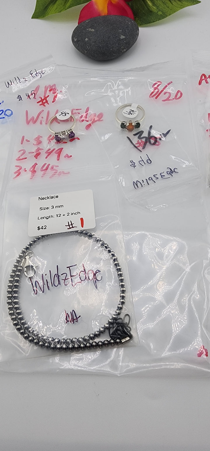 AM SHOW 48HR - RESERVED FOR: WildzEdge - 8/20/2025 FL tiktok Live Show - 3 Sterling Silver Items
