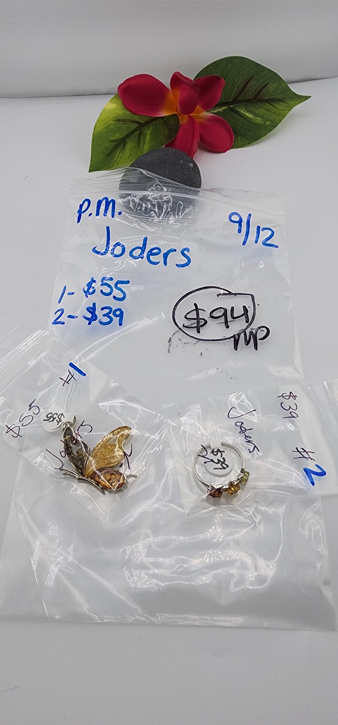 PM SHOW 48HR - RESERVED FOR: Joders - 9/12/2025 FL tiktok Live Show - 2 Sterling Silver Items