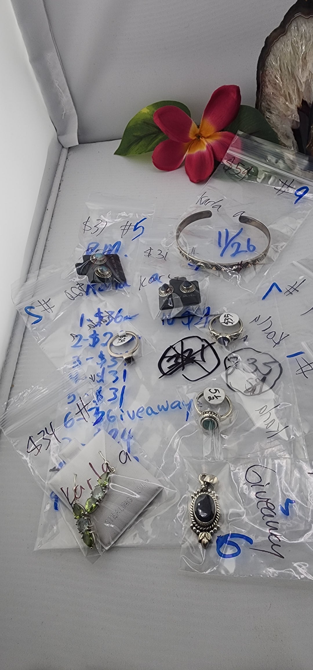 PM SHOW 48HR - RESERVED FOR: Karla a - 11/26/2025 tiktok Live Show - 8 Sterling Silver Items