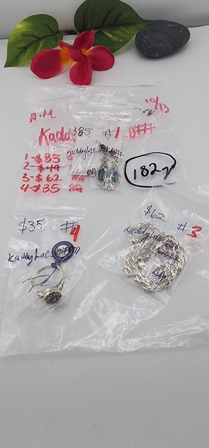 AM SHOW 48HR RESERVED FOR:  kaddyLac_kat_0777 - 10/13/2025 FL tiktok Live Show -  3 Sterling Silver Items