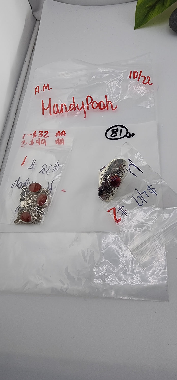 AM SHOW 48HR RESERVED FOR:  MandyPooh - 10/22/2025 FL tiktok Live Show - 2  Sterling Silver Items