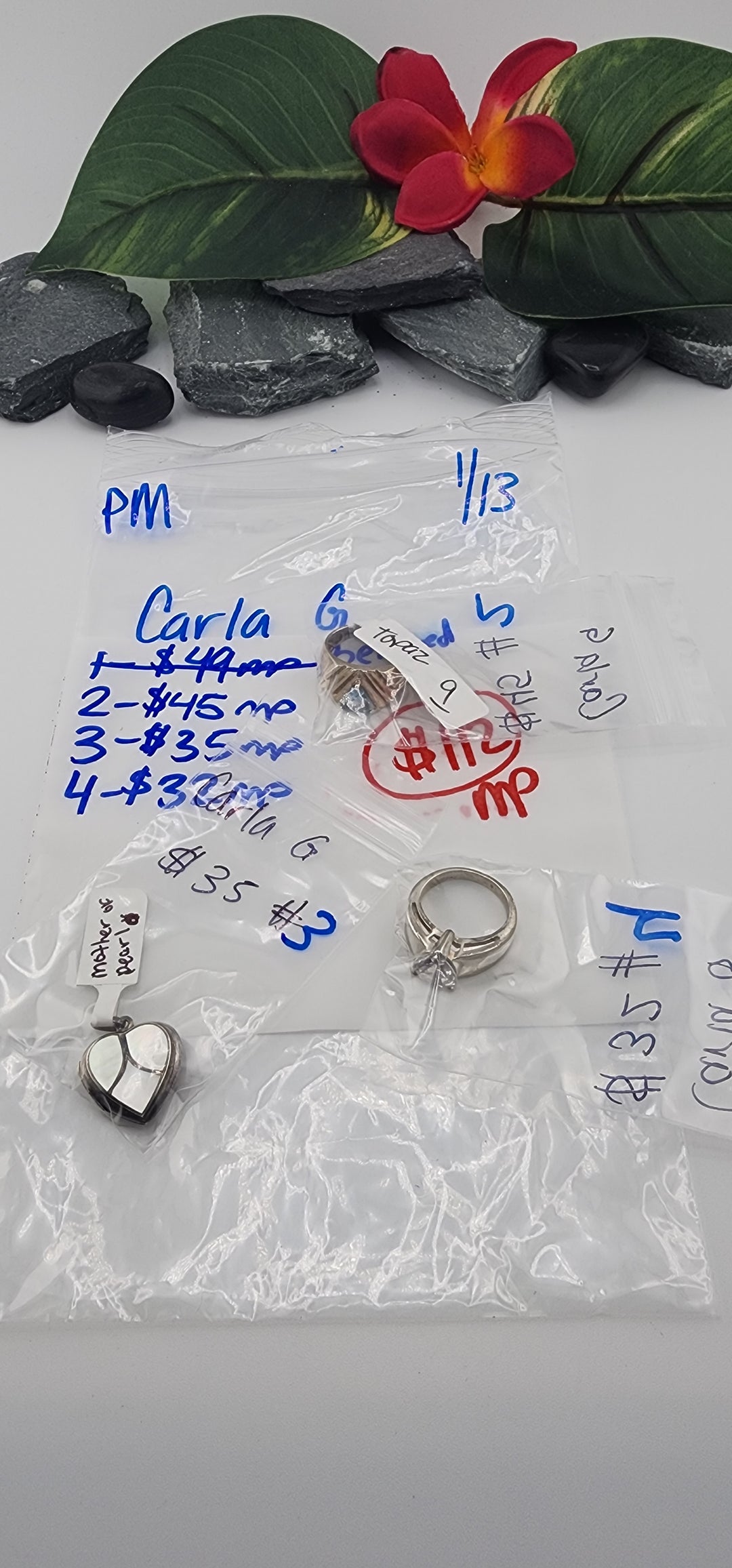 Custom sterling silver items - PM SHOW RESERVED FOR: Carla G  - 1/13/2026 tiktok Live Show - 3  Sterling Silver Items