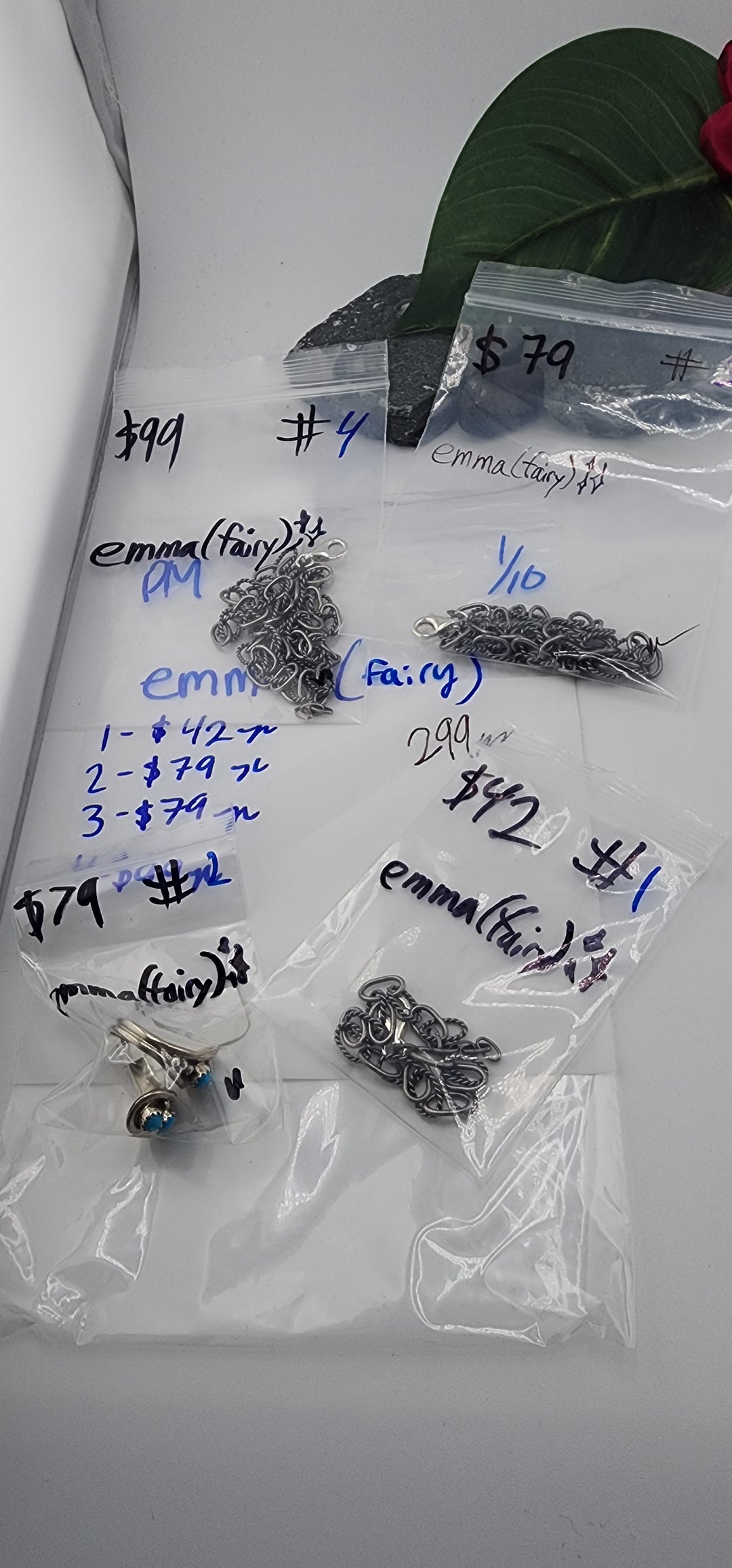 Custom sterling silver items - PM SHOW RESERVED FOR: emma🧚‍♀️✨️ - 1/10/2026 tiktok Live Show - 4 Sterling Silver Items