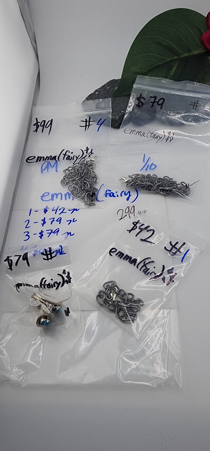 Custom sterling silver items - PM SHOW RESERVED FOR: emma🧚‍♀️✨️ - 1/10/2026 tiktok Live Show - 4 Sterling Silver Items