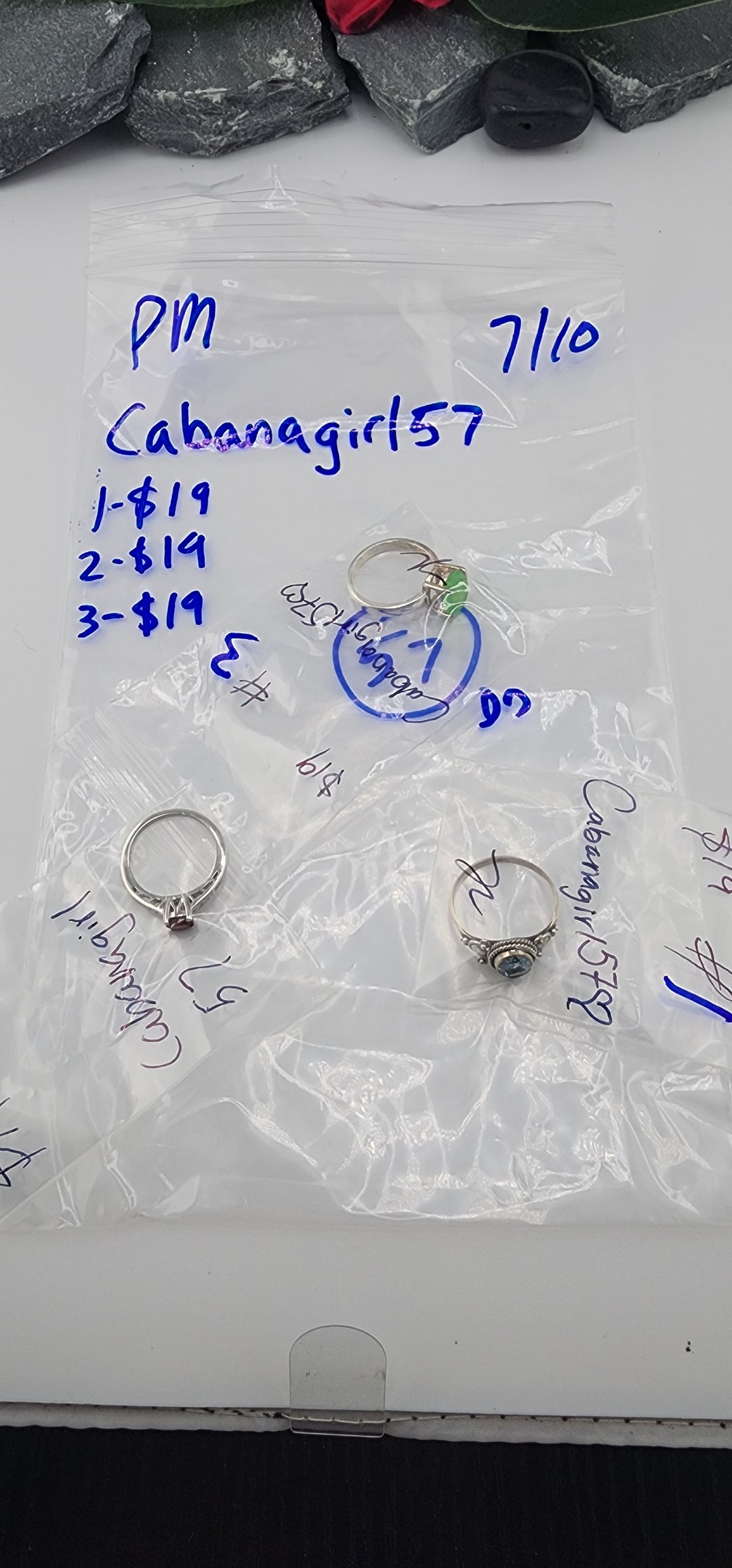 PM SHOW 48HR - RESERVED FOR: Cabanagirl57 - 7/10/2025 FL tiktok Live Show - 3 Sterling Silver Items