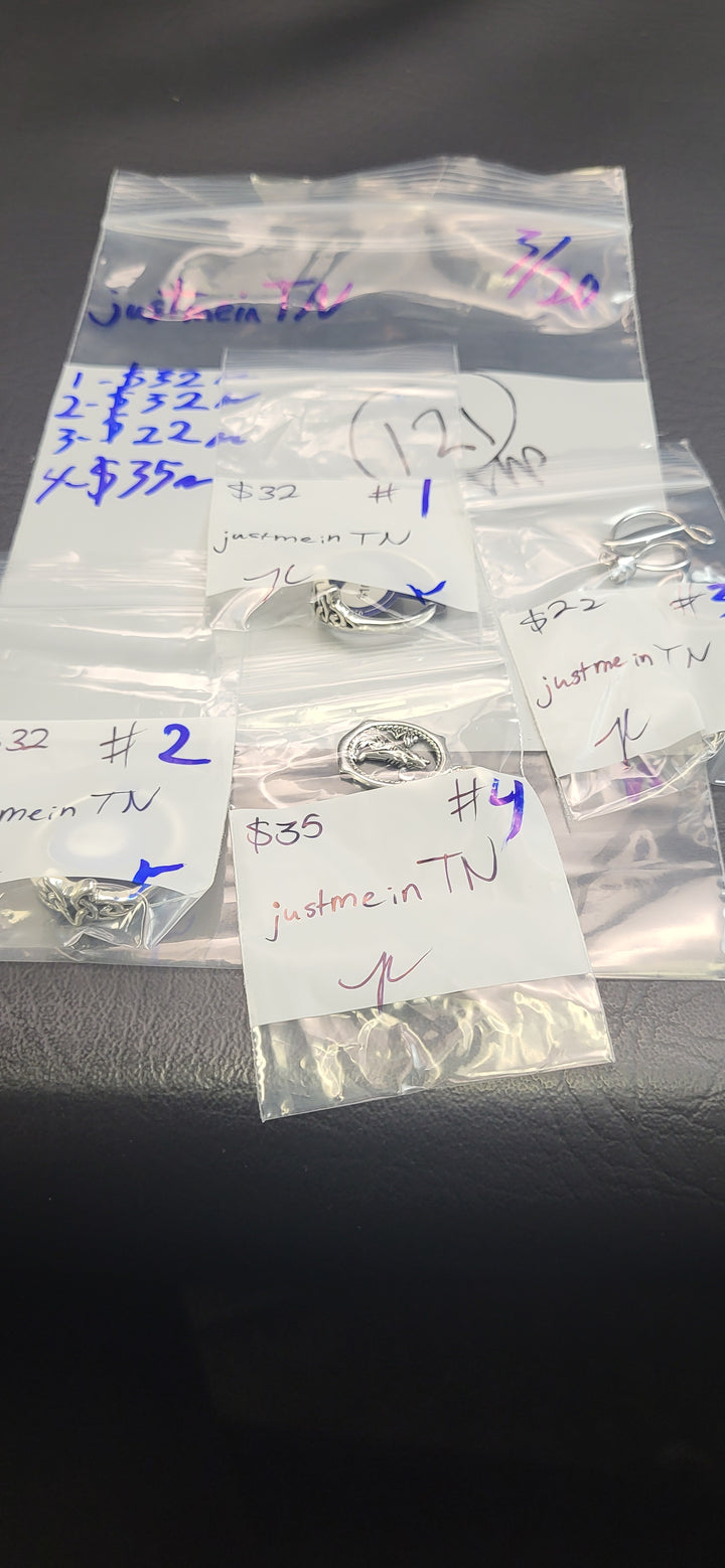 RESERVED FOR: justmeinTN - 3/20/2025 Live Show - 4 Sterling Silver Items