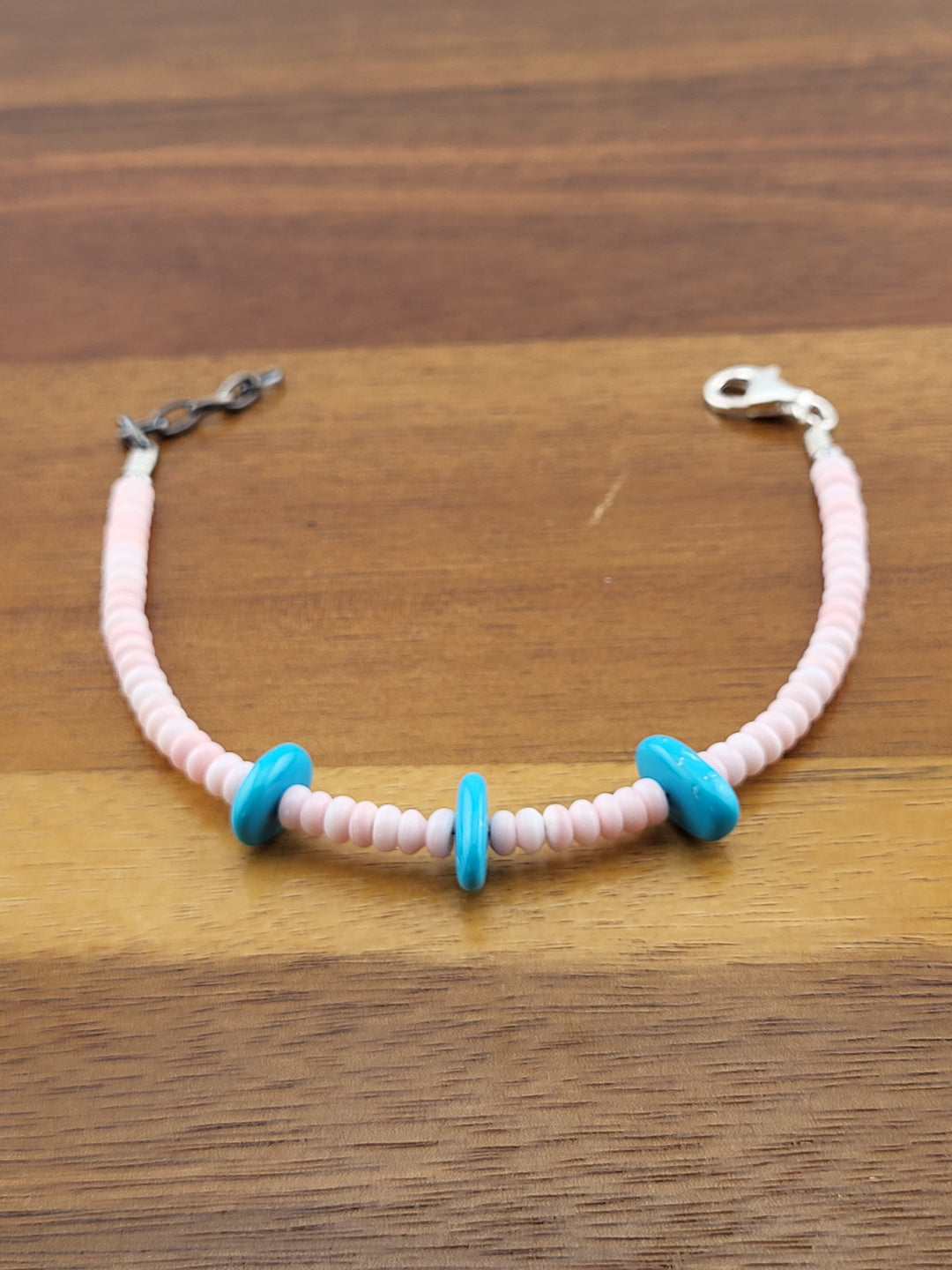 925 Sterling Silver Turquoise & Queen Conch Bracelet