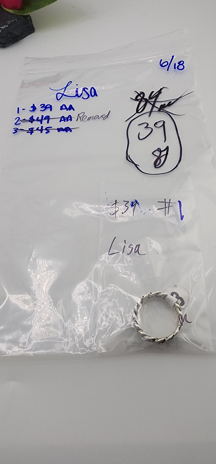RESERVED FOR: Lisa - 6/18/2025 tiktok Reservation Live Show - 1 Sterling Silver Items