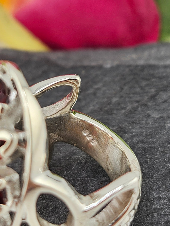 Cluster Garnet Ring Size 7