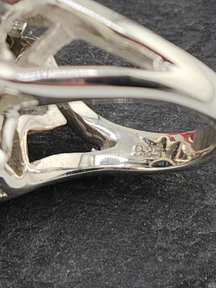 Cluster Black Onyx Ring Size 5.5