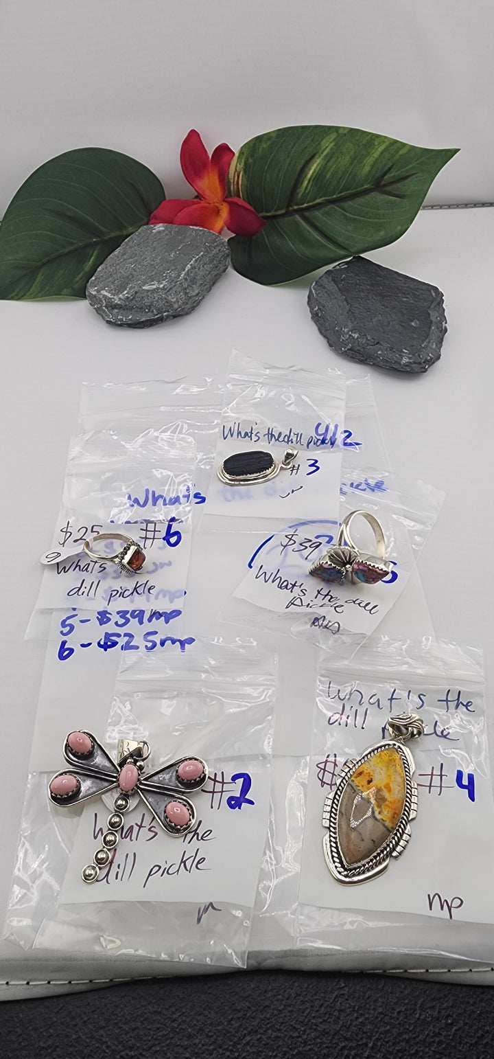RESERVED FOR: What's the dill pickle- 4/2/2025 Tiktok Live Show - 6 Sterling Silver Items