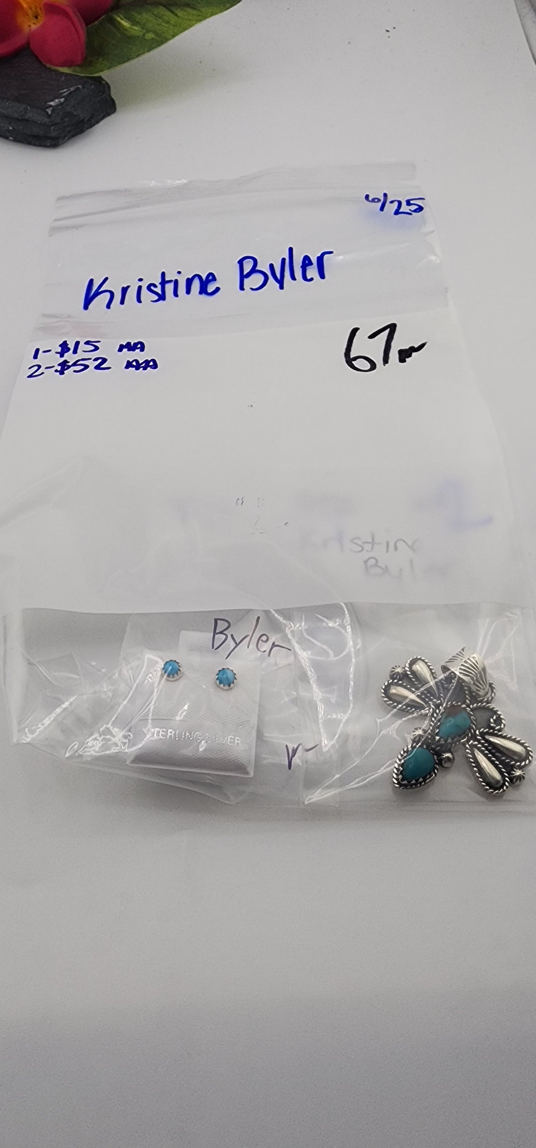 RESERVED FOR: Kristine Byler - 6/25/2025 tiktok Reservation Live Show - 2 Sterling Silver Items