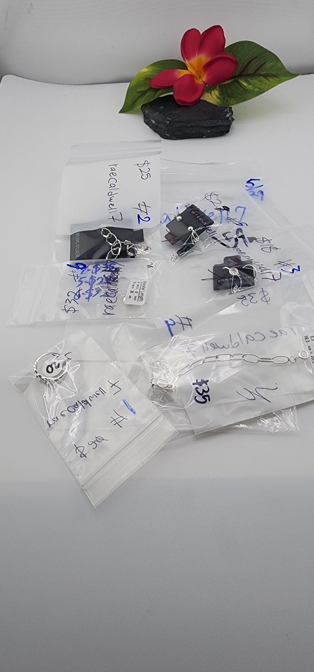RESERVED FOR: raecaldwell7 - 5/29/2025 tiktok Live Show - 6 Sterling Silver Items