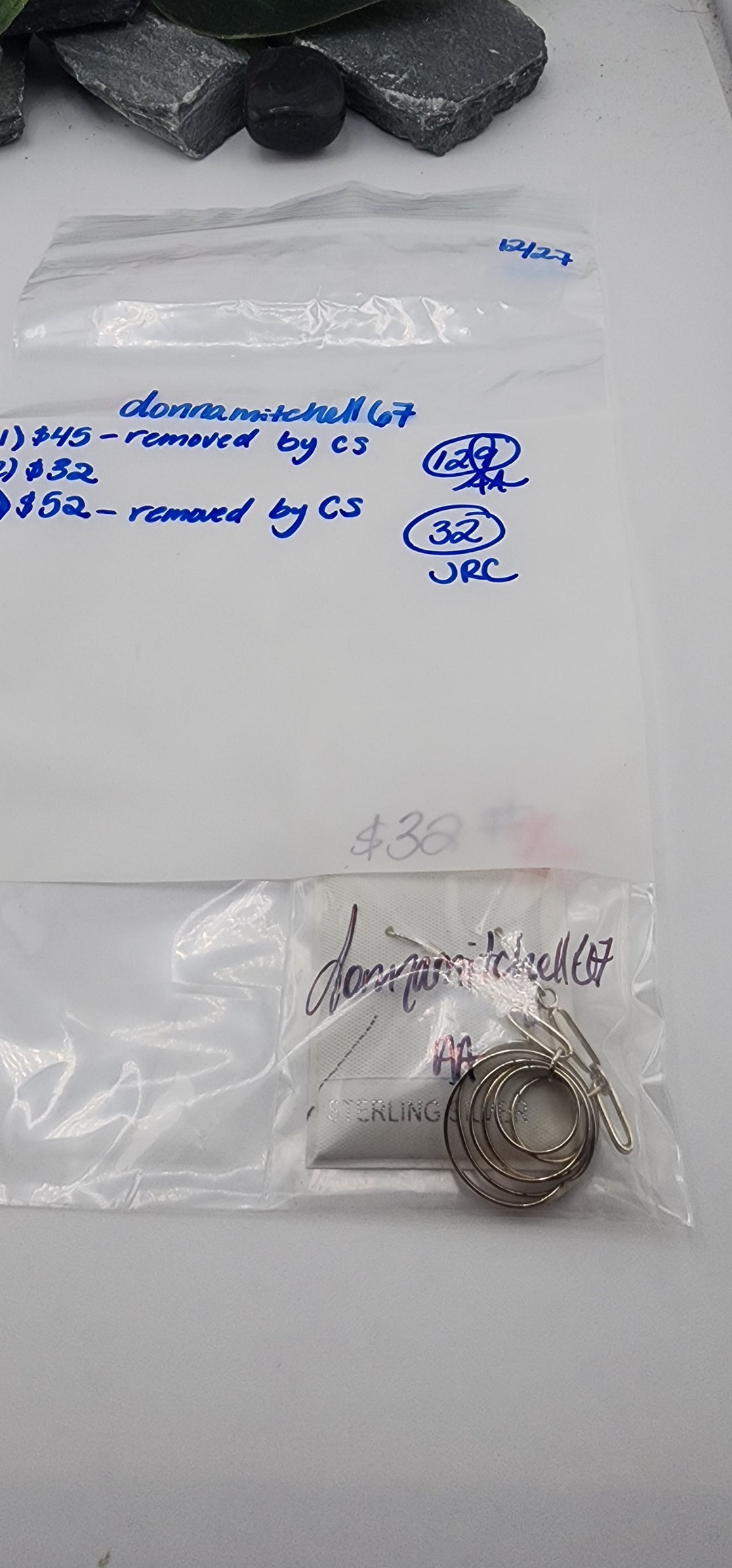 AM SHOW 48HR RESERVED FOR: donnamitchell67 - 12/27/2025 FL tiktok Live Show - 1 Sterling Silver Items